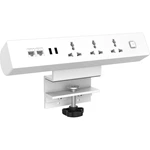 50V 12A EU Standard European Socket Power Extension Board Surge Protector Power Strip Desk Clamp Power Sockets