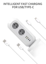 Tower Power Socket With 11 EU Power 2 USB-A, 2USB-C