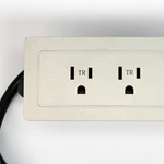 Gold Recessed Power Strip With 2 Usb Outlet 1 Usb-a 1 Usb-c