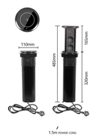 Aliminum Alloy Electrical Motorized Pop-up Power Socket With Wireless Charger 15w