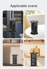 Aliminum Alloy Electrical Motorized Pop-up Power Socket With Wireless Charger 15w