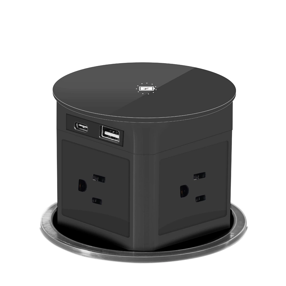 Hole size 100MM hydraulic pop up lift socket outlet for office, kitchen