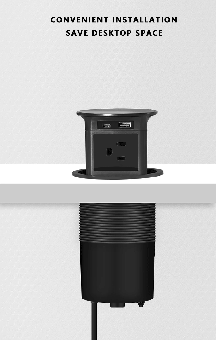 Hole size 100MM hydraulic pop up lift socket outlet for office, kitchen