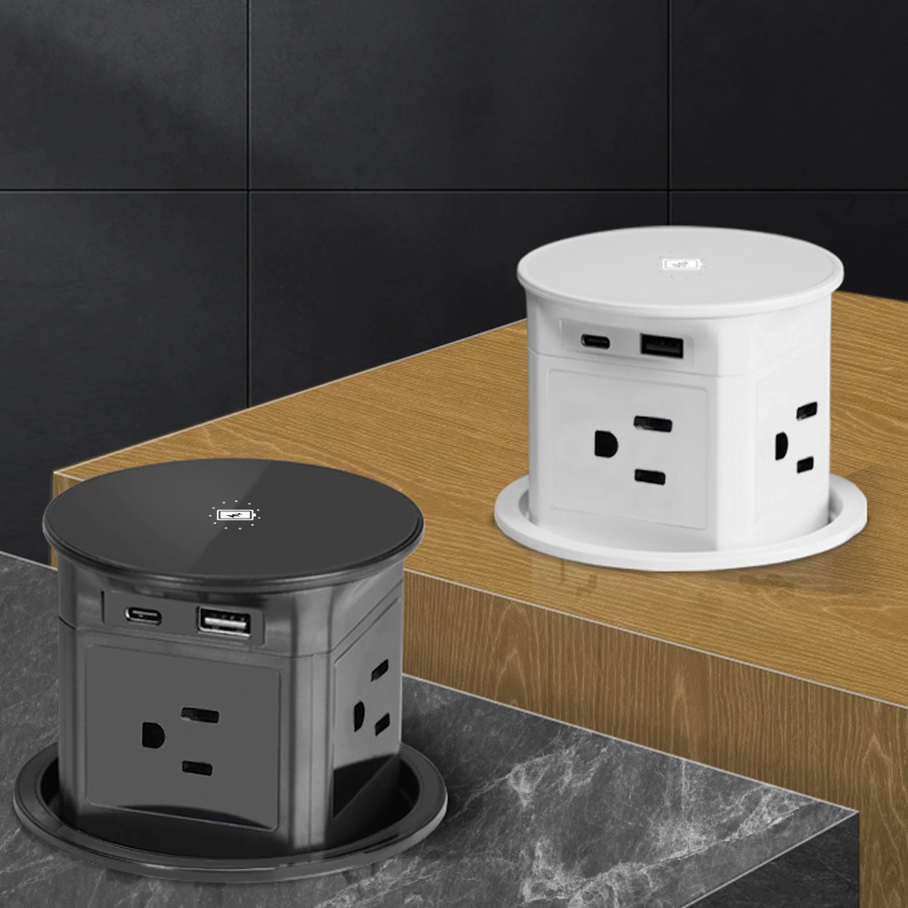 Hole size 100MM hydraulic pop up lift socket outlet for office, kitchen