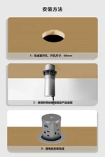 60mm Smaller Size Hand Pull Out Pop-up Powe Socket With 4 Ac 1 Usb-a 1 Type-c