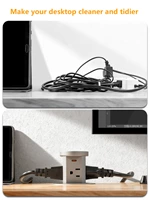 60mm Smaller Size Hand Pull Out Pop-up Powe Socket With 4 Ac 1 Usb-a 1 Type-c