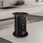 Automatic Rise Kitchen Tabletop Pop up Outlet Power Desk Lift Pop up Socket with Phone Wireless Charger