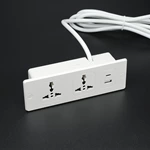 Office Desk Universal Power Strip With 2 Outlet 1usb-a 1 Usb-c