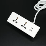 Office Desk Universal Power Strip With 2 Outlet 1usb-a 1 Usb-c