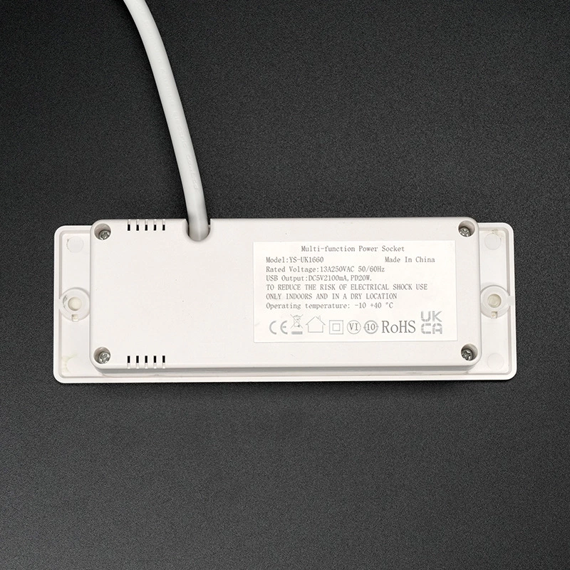 Office Desk Universal Power Strip With 2 Outlet 1usb-a 1 Usb-c