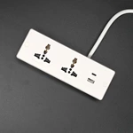 Office Desk Universal Power Strip With 2 Outlet 1usb-a 1 Usb-c