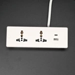 Office Desk Universal Power Strip With 2 Outlet 1usb-a 1 Usb-c