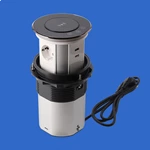 Germany Power Outlet Wifi Intelligent IP65 Waterproof Motorized Pop up Lifting Tower Socket With 2 USB-C Wireless Charging
