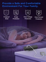 Desk Clamp Power Strip with 65W USB-C&USB A Ports 3 AC Outlet, Nightstand Edge Mount Charging Station Power Strip with USB-C Ports Tabletop Surge Protector for Home Office, Dorm Room(Black)