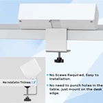 Desk Power Strip with USB C, Desk Clamp Power Strip with 4 AC Outlets, Desk Outlets Connect 9.84FT Extension Cord for Home Office, White