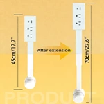 Electrical Outlet Extender Features USB-A,USB-C,2 AC Outlets,Wall Power Socket Expander Stick, Extendable Rotating Electric Outlet Plug Adapter Nightstands,Sofa, Desks and More Hard to Reach Space