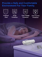 Desk Clamp Power Strip with 65W USB-C&USB A Ports 3 AC Outlet, Nightstand Edge Mount Charging Station Power Strip with USB-C Ports Tabletop Surge Protector for Home Office, Dorm Room(White)